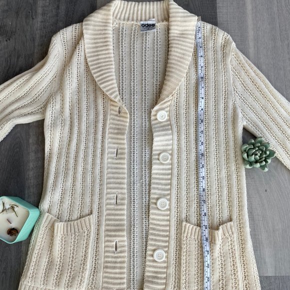 1960's to 70's Vintage Adee of California White Sweater - Picture 9 of 10